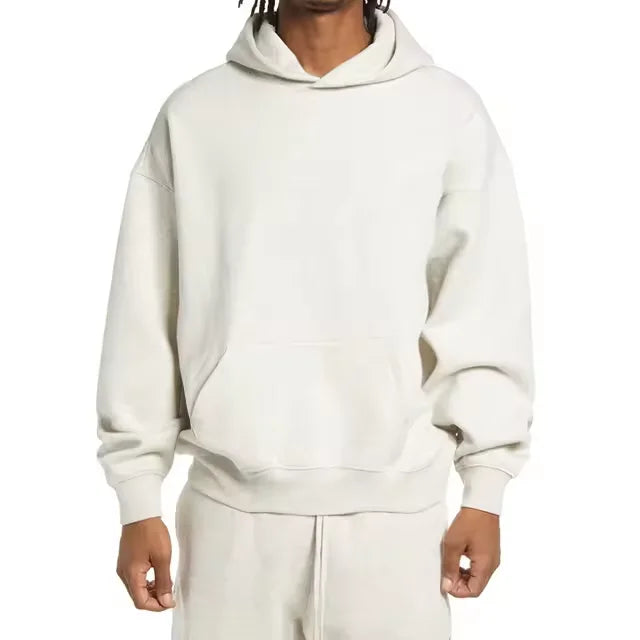 High Quality Puff Printing 3D Embroidery Oversized Cropped Autumn Eco-Friendly Lined Hoodie Men Sweatshirt Custom Logo Fleece