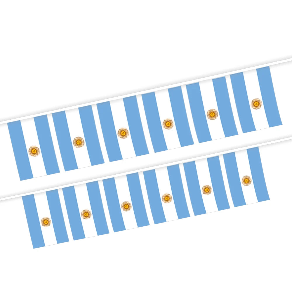 Argentina Bunting String Flag 5.5X8 IN For Outdoor And Indoor Decoration (12pcs/Unit)