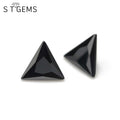 Synthetic Normal Quality 6mm Loose Gemstone Triangle Cut Black Cubic Zirconia Stone