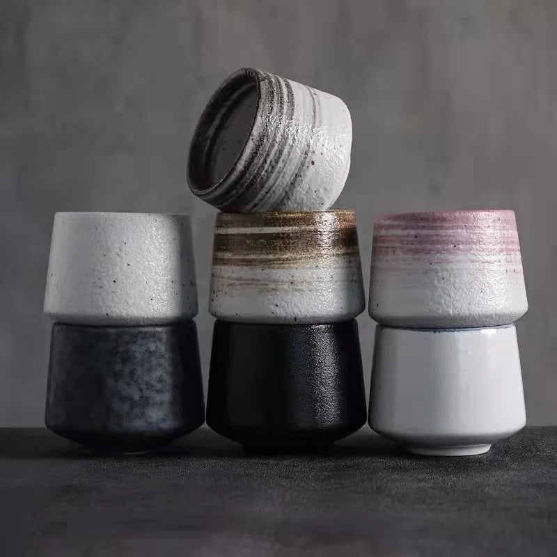 Wholesale 200ml Ceramic Coffee Mug Japanese Style Custom Logo Eco-Friendly Back to School for Household Use