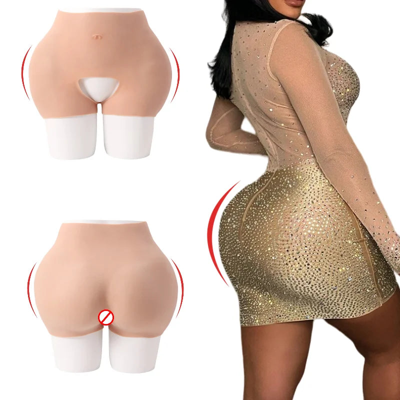 Woman Shaper Wear Underwear Silicone Bum Big Buttocks and Hips Enhancer Pads Pant Fake Buttock Thickening Short Silicon Pant