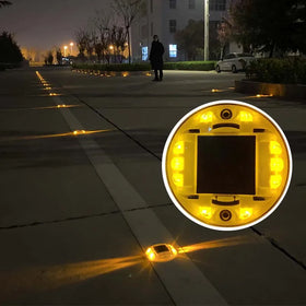 Round Shape PC Material Pavement Waterproof IP68 for Sidewalks Solar Light Led Road Stud Road Markers