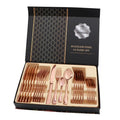 In Stock Flatware Set 24pcs Gold Cutlery Set Stainless Steel Talheres for Wedding