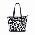 Designer Leopard Large Tote Bags With Custom Printed Logo Multi Pocket Tote Bag Design Your Own Leather Handbag