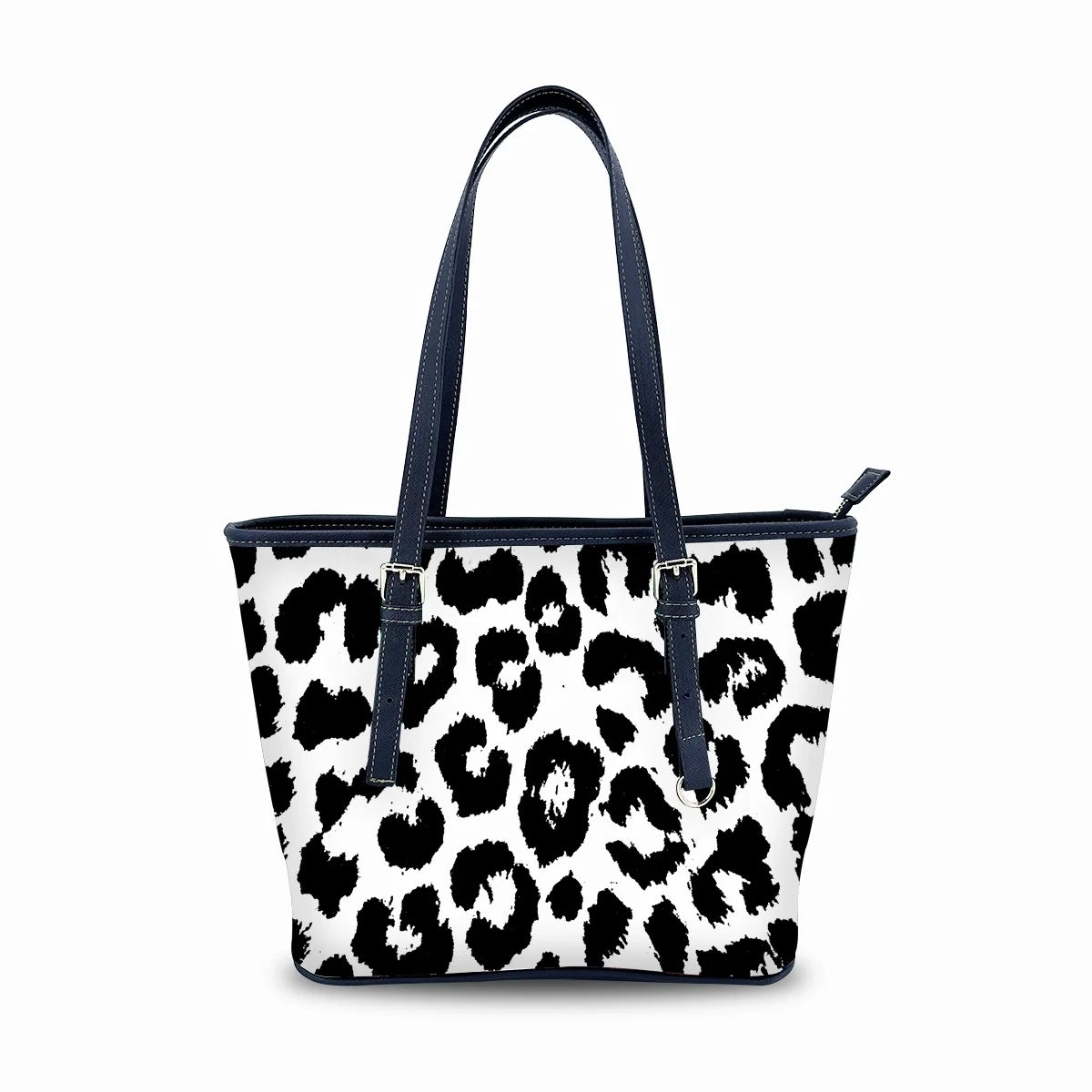 Designer Leopard Large Tote Bags With Custom Printed Logo Multi Pocket Tote Bag Design Your Own Leather Handbag