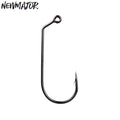 NEWMAJOR Big Series Single Fishing Hook 1/0 2/0 3/0 4/0 5/0 Jig Carbon Steel and Stainless Steel for Saltwater Bass Fishing