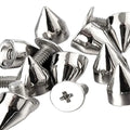 Custom Dog Collar Leather Rivets Stainless Steel Spikes Studs with Aluminium Thread