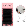 Abonnie 0.03 0.05 0.07 Cc Dd M L Easy Fan Lashes Fluffy Matt Siberian Mink Easy Fan Lash Extensions Trays Wholesale Easy Fan