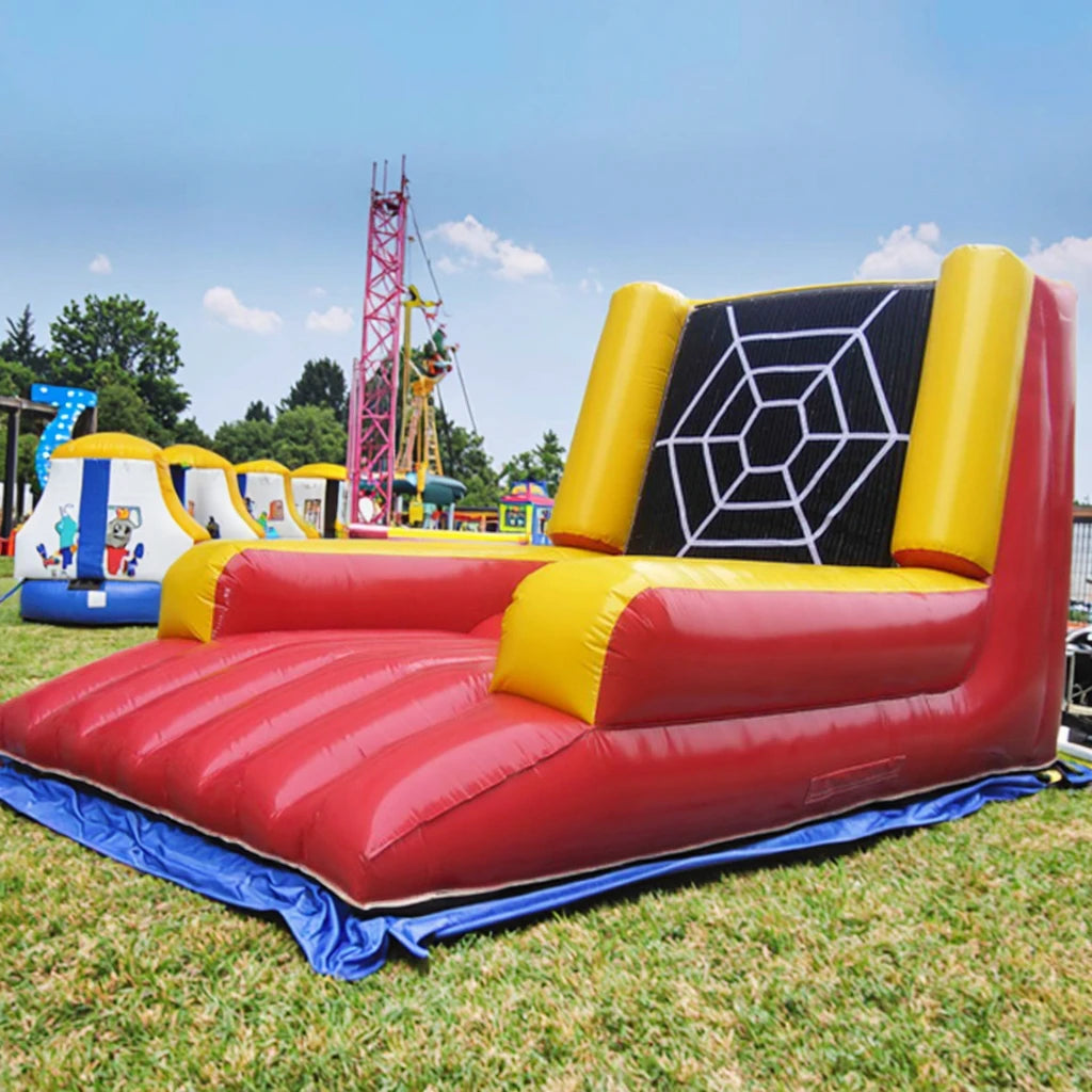 Inflatable Spider Wall Magic Tape Game for Sports Carnival Events PVC Material Human Target Inflatable Sticky Wall