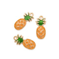 Enamel Pineapple Diy Earrings Necklace Jewelry Clothes Bag Shoe Metal Parts Accessories Charm Pendant for Jewelry Making