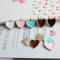 Wholesale Warped Edge love Diy Jewelry Accessories Dripping Alloy Small Pendants Charm Bracelet Pendant