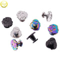 Women Bag Hardware Accessory Customized logo Embossed Metal Installing Head Screw Buttons for Wallet