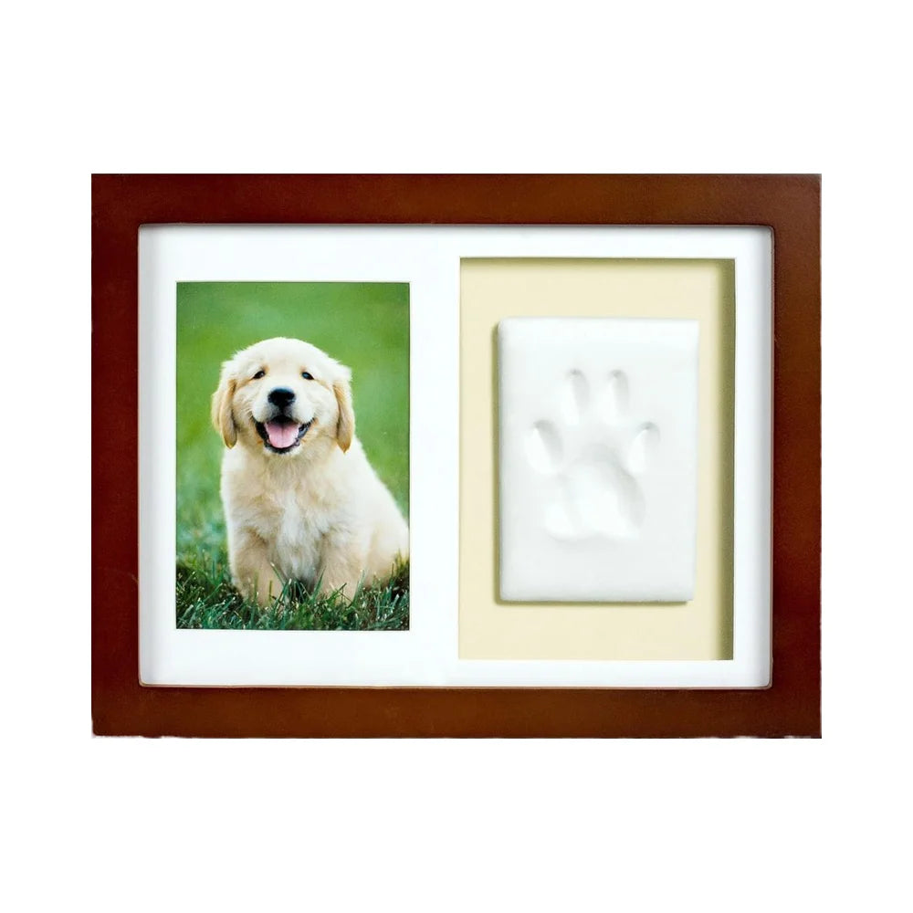 Pet  Memorial Frame  Eco-Friendly Paw Print Impression Kit No-Mess Clay Mold for Personalized Pet Memorial Gift Dog Cat Frame
