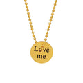 Wholesale oil drip jewelry necklace gold plated letter round charm necklace