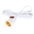2.5m AC Power Cord Cable E27 LED Lamp Bases Socket Holder EU US Plug Switch Wire Extension Cable