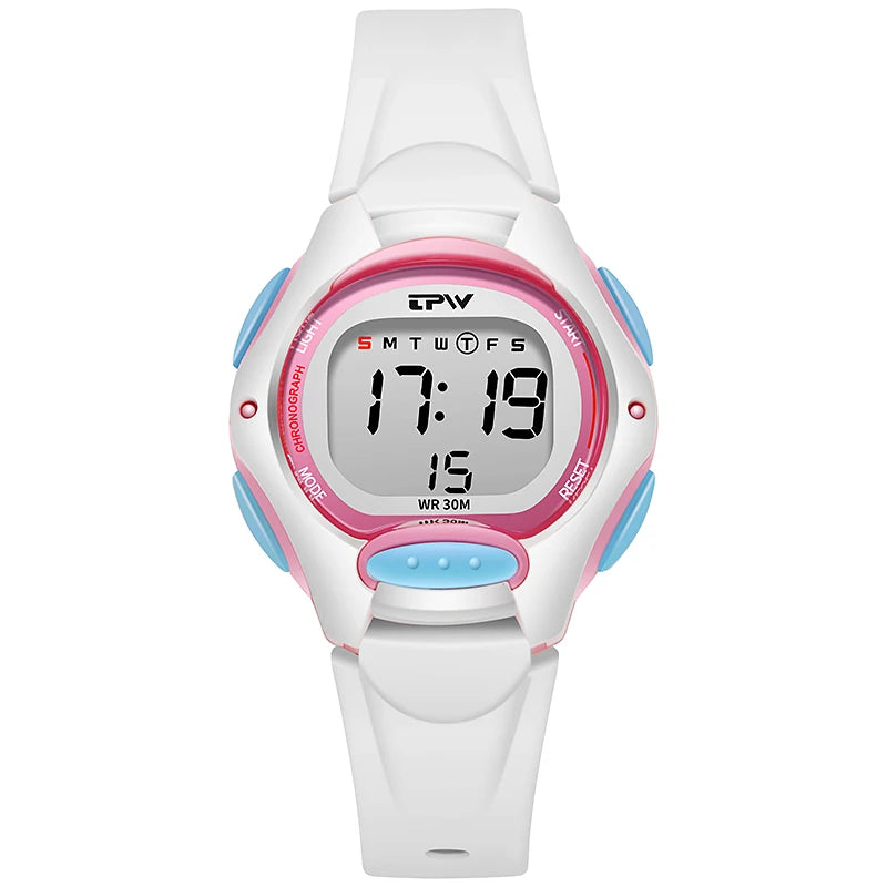 Lady Sport Style Digital Watch Relojes Digitales Led Girls Sport Waterproof Watch Kids Factory Wholesales