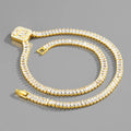 Jachon 6MM  Hip Hop Copper Jewelry Cuban Chain Alloy Necklace Zircon Silver Necklace for Women and Men