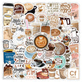 60PCS Vintage coffee funny quote cafe sticker