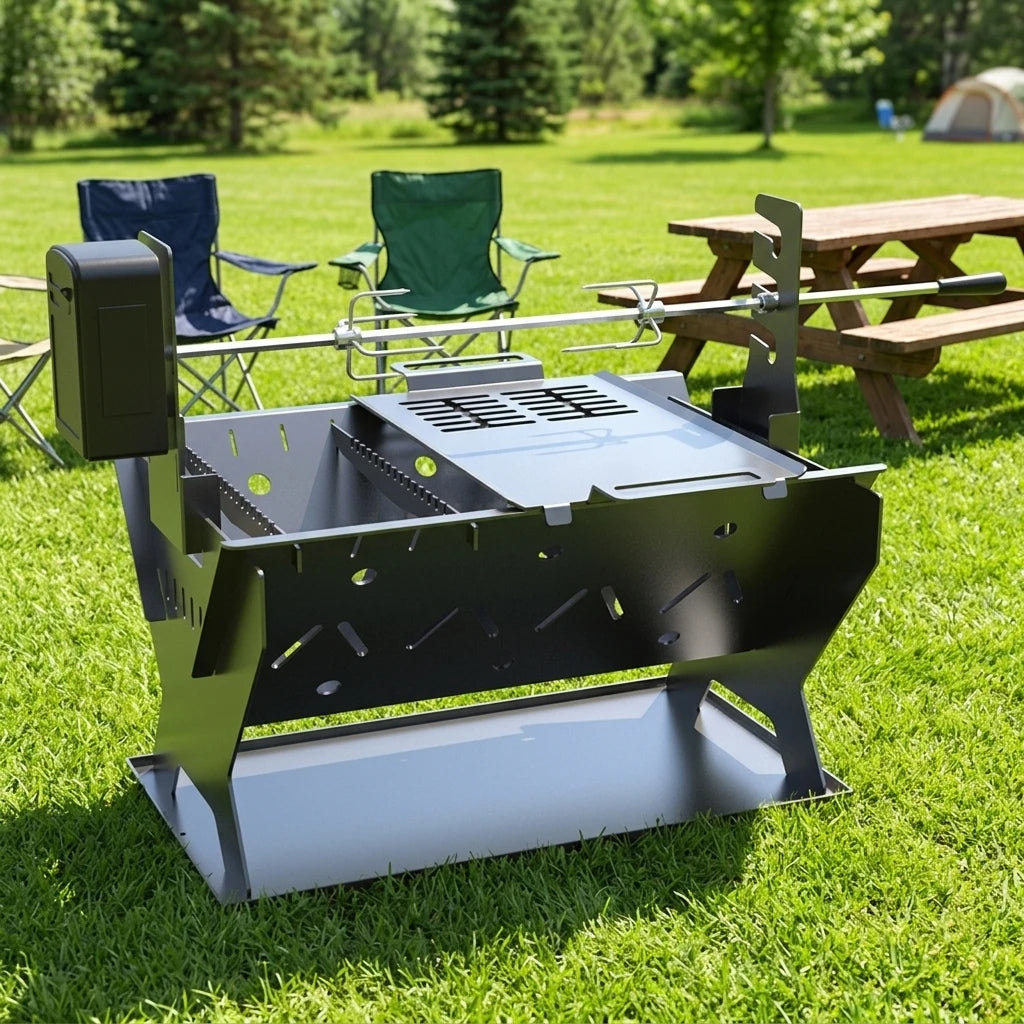 High Quality Goldfire Carbon Steel Outdoor Fireplace Firepit Camping BBQ Grill