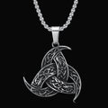 Custom  Viking Pendants Jewelry Irish Celtic Knot Pendant the Triple Horn of Odin Sing Necklace for Men Women