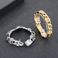 European and American Fashion Jewelry 220mm Gothic Punk Stainless Steel Links Bracelet Personality Titanium Steel Bangle
