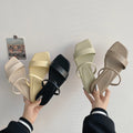 Simple Solid Color Flat slippers Sandals K38