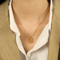 Waterproof Stainless Steel Rose Gold Plated Pendant Necklace 18K PVD Gold Flower for Anniversary Jewelry and Gifts