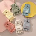 New Design Ladies Winter Knitted Warm Cartoon Cute Mitten Gloves