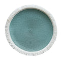 European Normcore Insulation Mat Modern DIY Non-Slip Table Coaster with Floral/Striped/Solid PVC Tassel Edge For Home Use