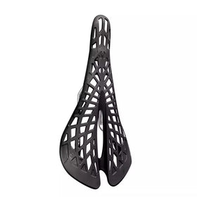RIDERACE Super Light Plastic Saddle Mountain MTB Bike Spider Ergonomics Hollow Breathable Saddle Seat PVC Cushion Cycling Part