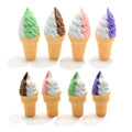 Wholesale Resin Ice Cream Miniature Two Sizes Simulation Food for DIY Key Chain Dollhouse Toys Gifts Jewelry Making