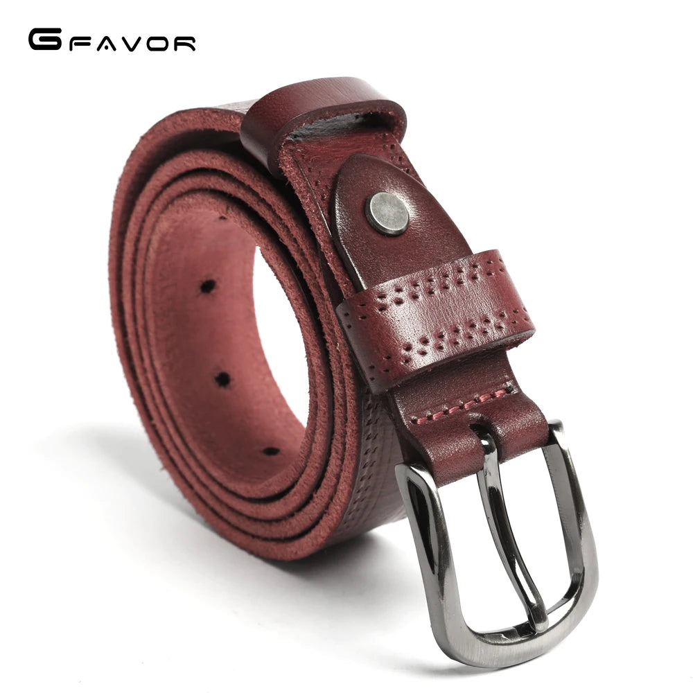 Vintage Italian Design Genuine Leather Belts Casual Adjustable Belt Buckles Hot Selling Men Belt