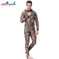 Men's UV Protection Camo Snorkeling Rashguard One Piece Spearfishing We Suit Camouflage Surf Wetsuite Hood