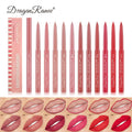 Dragon Ranee 12 Color Matte Velvet Lip Pencil  Lip Liner Lipstick  Lipstick Soft Matte Nude Lipstick Pen Lip Care