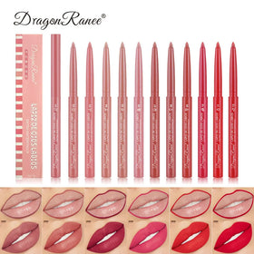 Dragon Ranee 12 Color Matte Velvet Lip Pencil Lip Liner Lipstick Lipstick Soft Matte Nude Lipstick Pen Lip Care