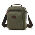 Men's Retro Horizontal Crossbody Business Sling Bags Fashionable Blank Canvas Fabric Eco-Friendly with Plain Pattern