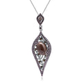 Abiding Natural Smoky Quartz  Pendant Hot Sale Design 925 Sterling Silver Handmade Fashion Necklace Pendant Women Party Jewelry