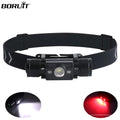BORUiT Red Light Hunting Safety Head Lamp 1000 Lumens IPX6 Waterproof Long Range Light Rechargeable Multicolor Scheinwerfer