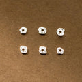 Solid 925 Sterling Silver Irregular Concave Surface Spacers Beads for Jewelry Making Accessories Wholesale