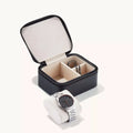 Handmade Genuine Leather Travel Jewelry Packaging Case Custom Logo Jewelry Wrist Watch Storage Box