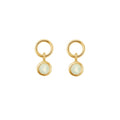 Nagosa 925 Sterling Silver Trendy Wholesale 18k 14k Gold Vermeil Pearl Opal Charms for Hoop Huggie Earring Making