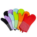 Customized Honeycomb Two Finger Silicone Cotton Thickened Gloves Baking Silicone Microwave Oven Mitts Oven Insulation