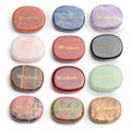 Engraved Inspirational Word Stones Ueven Oval Healing Crystals Gemstone Positive Worry Palm Pocket Stones With Words Wisdom