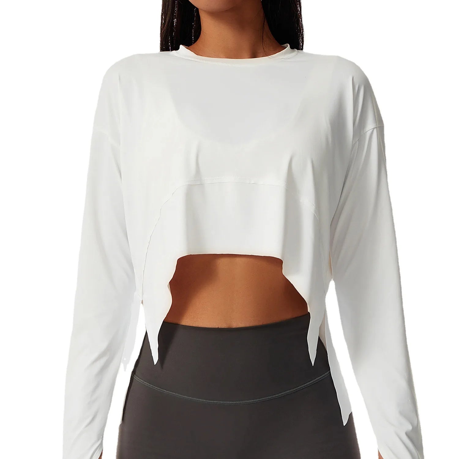 Women's Long-sleeved High Elastic Quick-drying Sports Cycling Running Training Loose Fitness Clothes