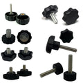 Female Handle Adjustable Plastic Hand Grip with Threaded Knobs for Furniture Screws for Kitchen Drawers and Dressers