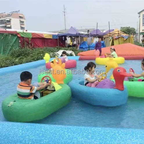 Water Bumper Cars Aqua Mini Bumper Boat Swimming Pool Fishing Fiberglass Speed Boat Water Jet Toy Guns