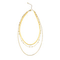18K Gold Plated Multilayer Clavicle Chain Fade-Free Shiny Sterling Silver S925 Layered Necklace