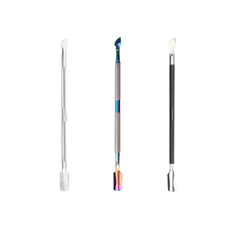 Double-ended Dead Skin Manicure Pusher  Stainless Steel Nail Art Spoon Remover Nail Cuticle Pusher
