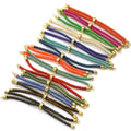 3mm Rope Cord Bracelet Milan Rope Adjustable Twisted Nylon Cord Slider Bracelet Making Colors with Brass Findings