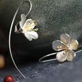 925 Silver Flower Long Tassel Earrings for Women Thai Process Elegant Lady Sterling Silver Jewelry Free Shipping